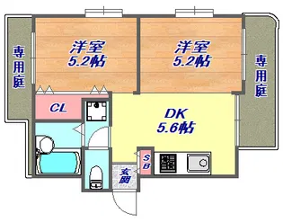 リヴェール本山【1階】の間取り