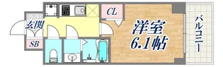エステムコート神戸グランスタイル【11階】の間取り
