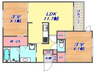 エルクラシコ【1階】の間取り