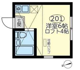 ユナイト田浦アステリオン【103号室】の間取り