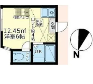 ユナイト衣笠セブリアン【206号室】の間取り