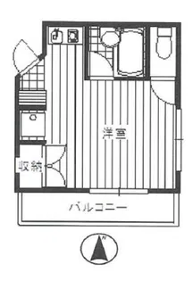 ドミール石原【203号室】の間取り