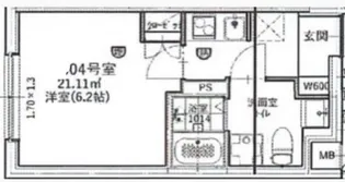 レ・メゾン白楽【204号室】の間取り
