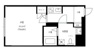 レ・メゾン白楽【504号室】の間取り