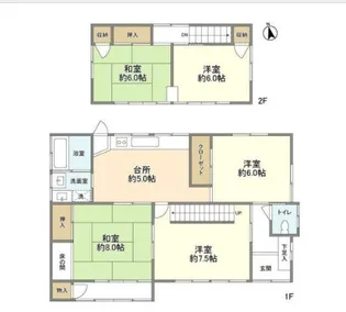 神奈川県横浜市栄区桂台西1丁目【一戸建】の間取り