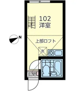 サザン程ヶ谷本陣【103号室】の間取り