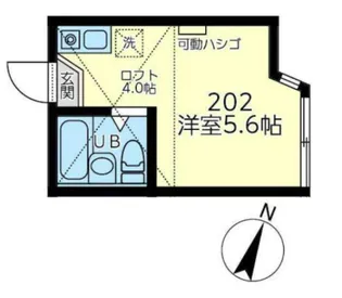 ユナイト上町ランドシュタイナー【202号室】の間取り