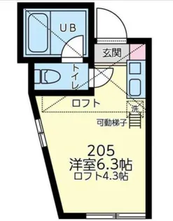 ユナイト南太田マリノ・レジーナ【203号室】の間取り