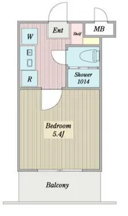 プロシード弘明寺【0112号室】の間取り