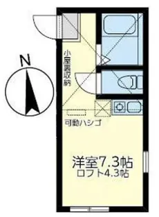 ユナイト石川町スウィートインペリアル【1階】の間取り