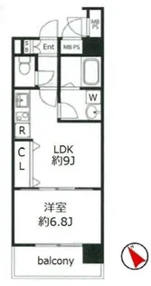 ヴィータローザ横浜吉野町【9階】の間取り