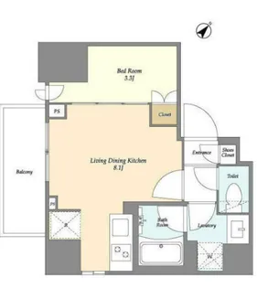 グランカーサ横濱石川町【3階】の間取り