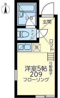 ユナイト天王町コニーホーキンス【207号室】の間取り