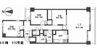 サンヴェール保土ヶ谷 AⅡ棟【910号室】の間取り