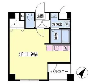 ボンヌ・シャンスイセザキ【801号室】の間取り