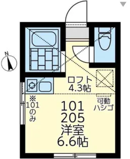 ユナイト野川ラヴィアンローゼ【2階】の間取り