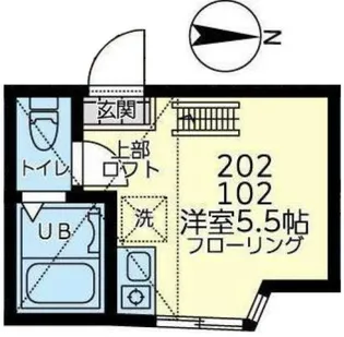 ユナイト戸部リフレクション【102号室】の間取り