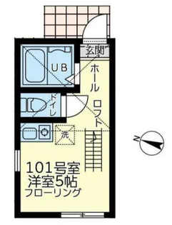 ユナイト安針リシュリーの杜【101号室】の間取り