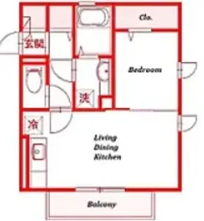 フォンテーヌ南太田【101号室】の間取り