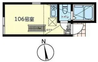 サザン本陣跡別館【106号室】の間取り