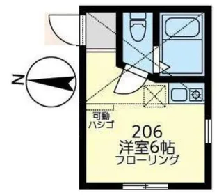 ユナイト保土ヶ谷ペレストロイカ【206号室】の間取り