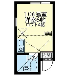 ユナイト黄金町カルロス・ポンセ【1階】の間取り