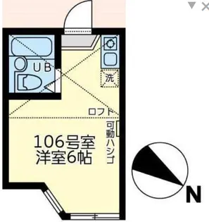 ユナイト上町ヘルマンミュラー【1階】の間取り