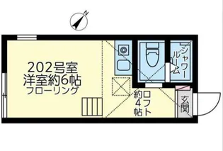 ユナイト阪東橋ラ・カリビアーノ【2階】の間取り