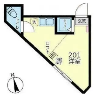 ユナイト井土ヶ谷キャプテンストリート【202号室】の間取り