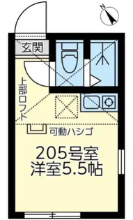 ユナイト星川ポーリング【203号室】の間取り