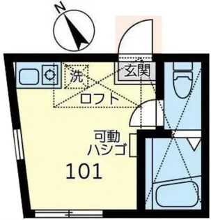 ユナイト丸山ポールモーリア【1階】の間取り
