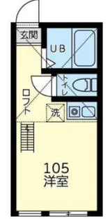 ユナイト日の出ゴルゴンゾーラ【105号室】の間取り