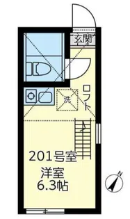 ユナイト東白楽ポルナレフ【2階】の間取り