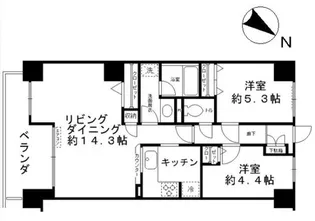 サンヴェール伊勢佐木町【907号室】の間取り