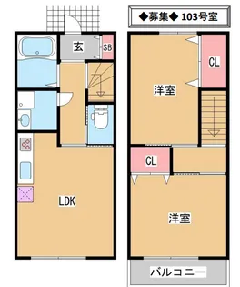 キャッスルメゾン舞子ヒルズ【1階】の間取り