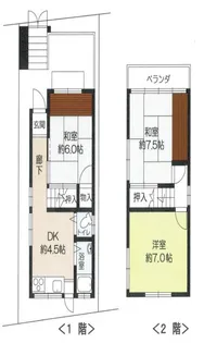 兵庫県神戸市長田区上池田1丁目【一戸建】の間取り