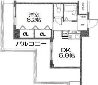 ブルームライフ兵庫【10階】の間取り