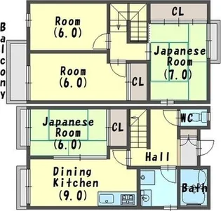 グリーンガーデン8号館【1階】の間取り