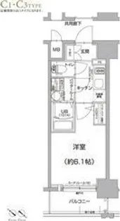 エスリード神戸兵庫駅マリーナスクエア【9階】の間取り
