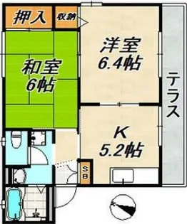 フレグランス谷御所A棟【1階】の間取り