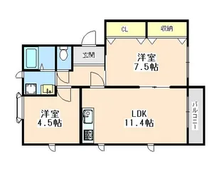 ガーデンハウス東落合3号棟【2階】の間取り