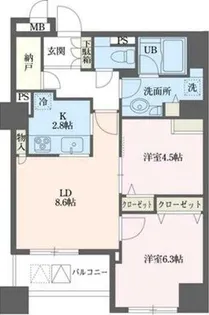 ドゥーエ横浜駅前【2階】の間取り