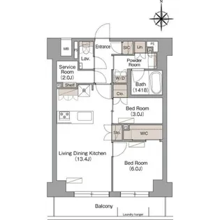 ヴェール・クレール武蔵小杉【1階】の間取り
