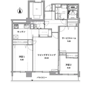 アプリーレ日吉本町【3階】の間取り