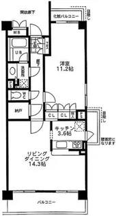 シャトレ美しが丘【5階】の間取り