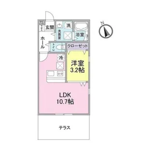 丘の上テラス菊名C棟【1階】の間取り