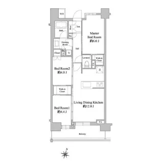 ドゥーエ西馬込【5階】の間取り