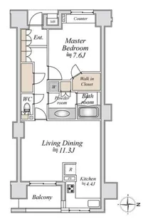 アールスタイルズ武蔵小杉EAST【11階】の間取り