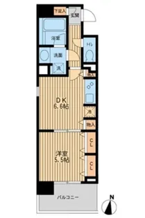 ドゥーエ横濱台町【8階】の間取り