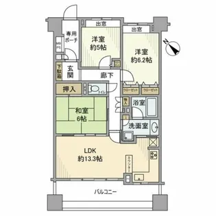 ライオンズマンション横濱元町キャナリシア【3階】の間取り